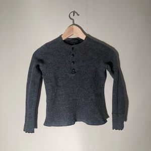 Rag & bone marled crop wool tee